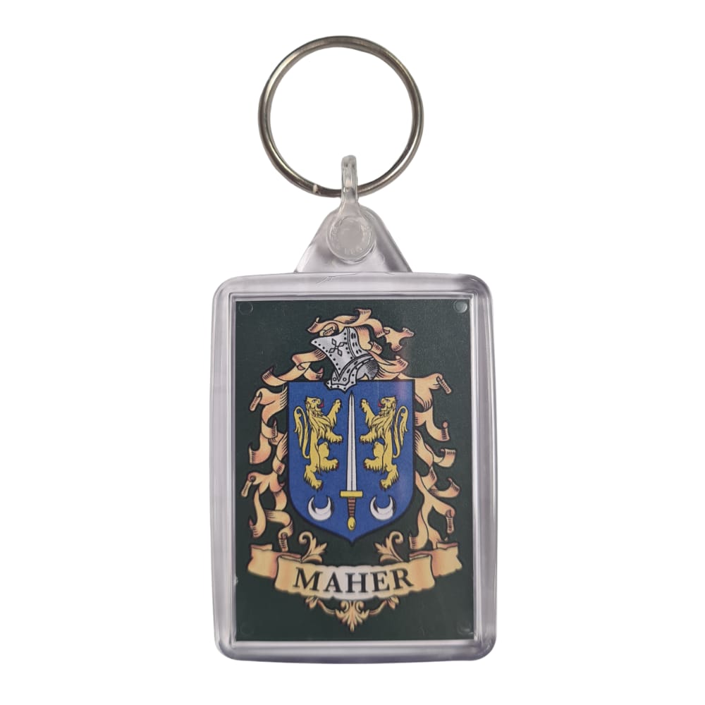 Maher Surname Family Crest Keyring