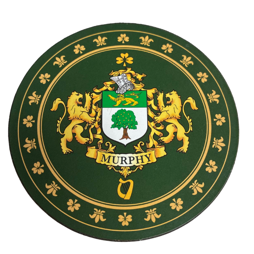 Murphy Family Surname Crest Coaster