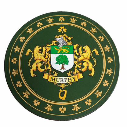 Murphy Family Surname Crest Coaster