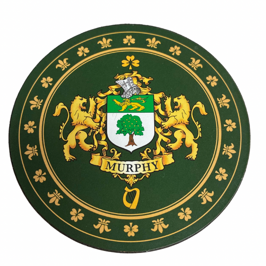 Murphy Family Surname Crest Coaster