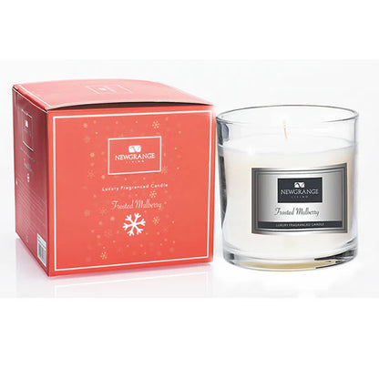 Newgrange Candle Frosted Mulberry Christmas Candle 700g