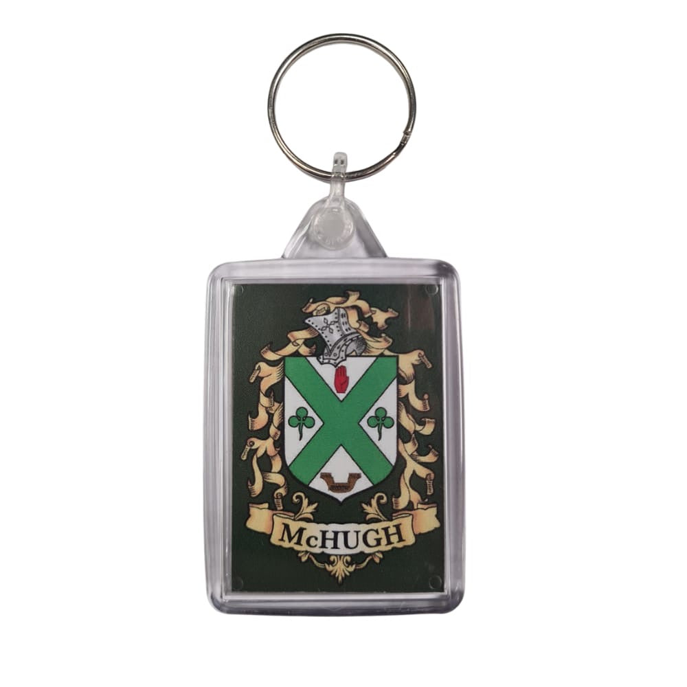McHugh Surname Family Crest Keyring