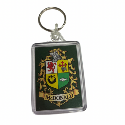 McDonald Surname Family Crest Keyring