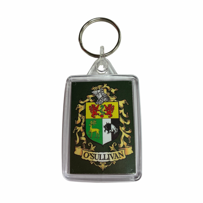 O'Sullivan Surname Family Crest Keyring