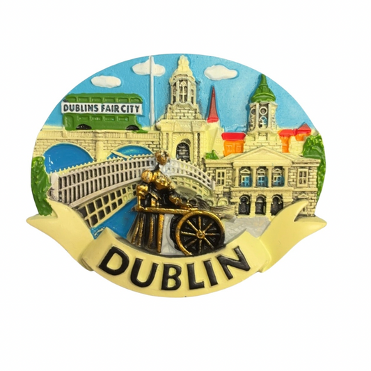 Scenes of Dublin Ireland Resin Magnet