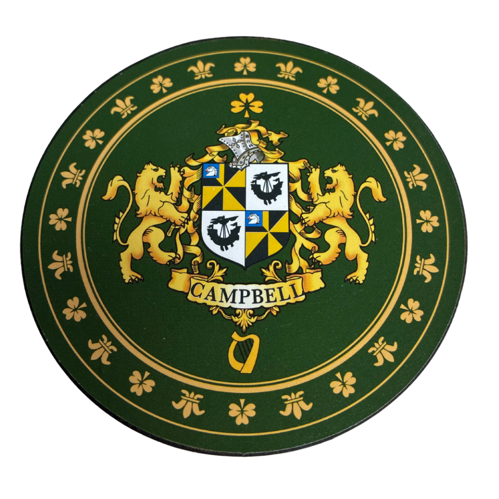Campbell Family Crest Surname Coaster