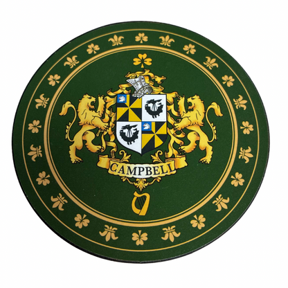 Campbell Family Crest Surname Coaster
