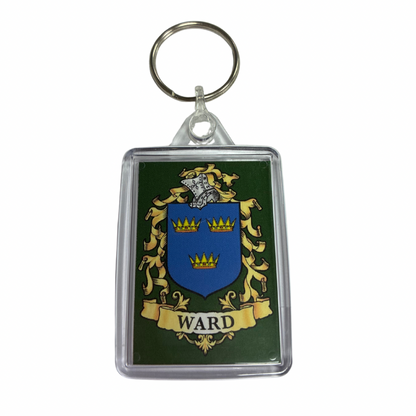 Ward Surname Family Crest Keyring