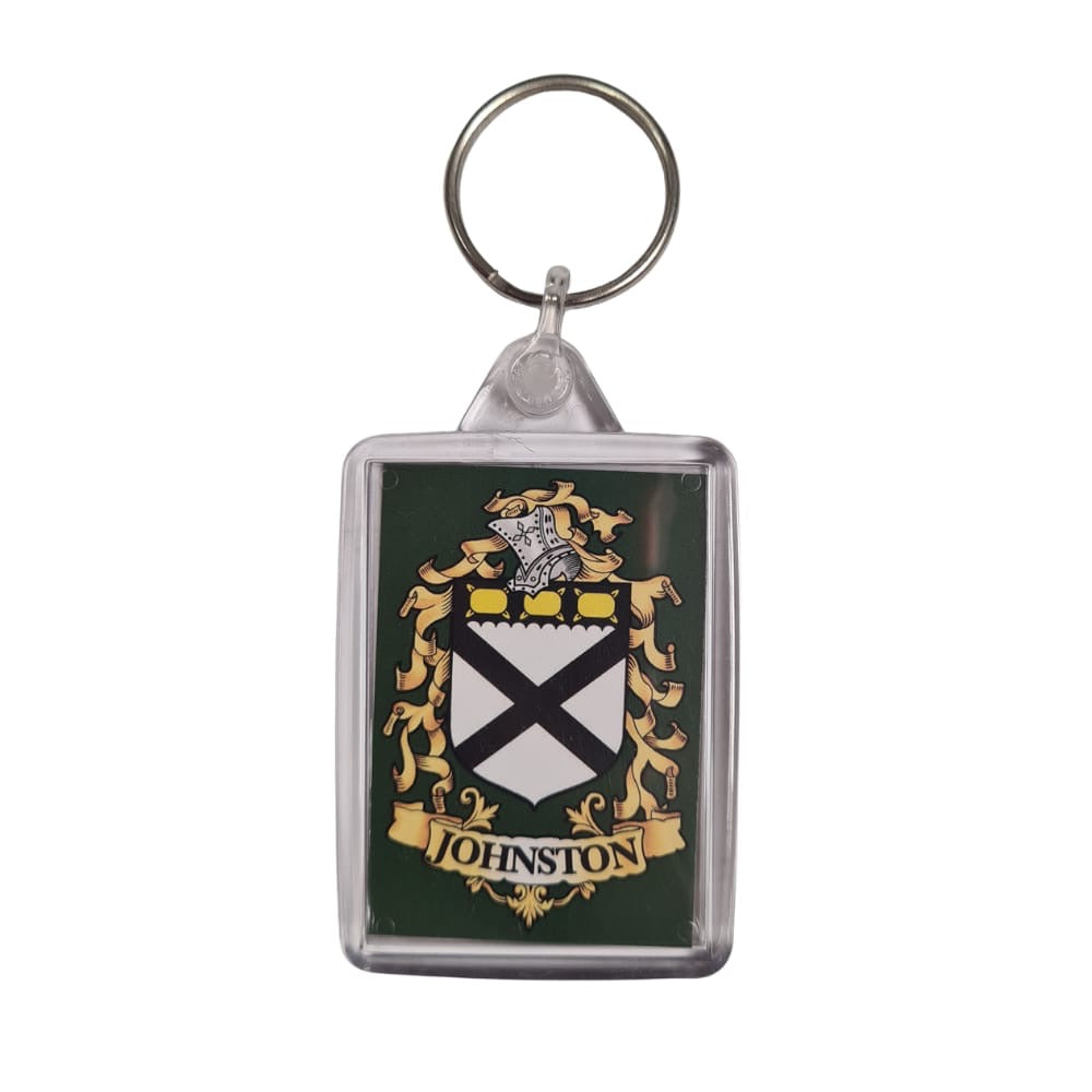Johnston Surname Family Crest Keyring