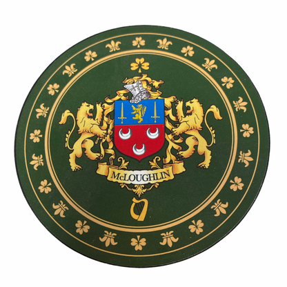 McLoughlin Family Surname Crest Coaster
