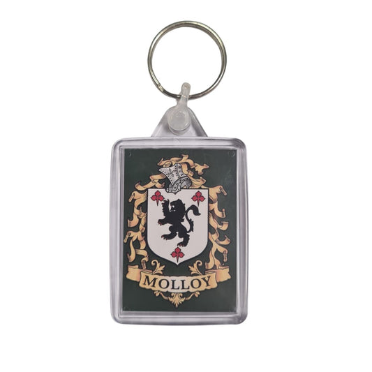 Molloy Surname Family Crest Keyring