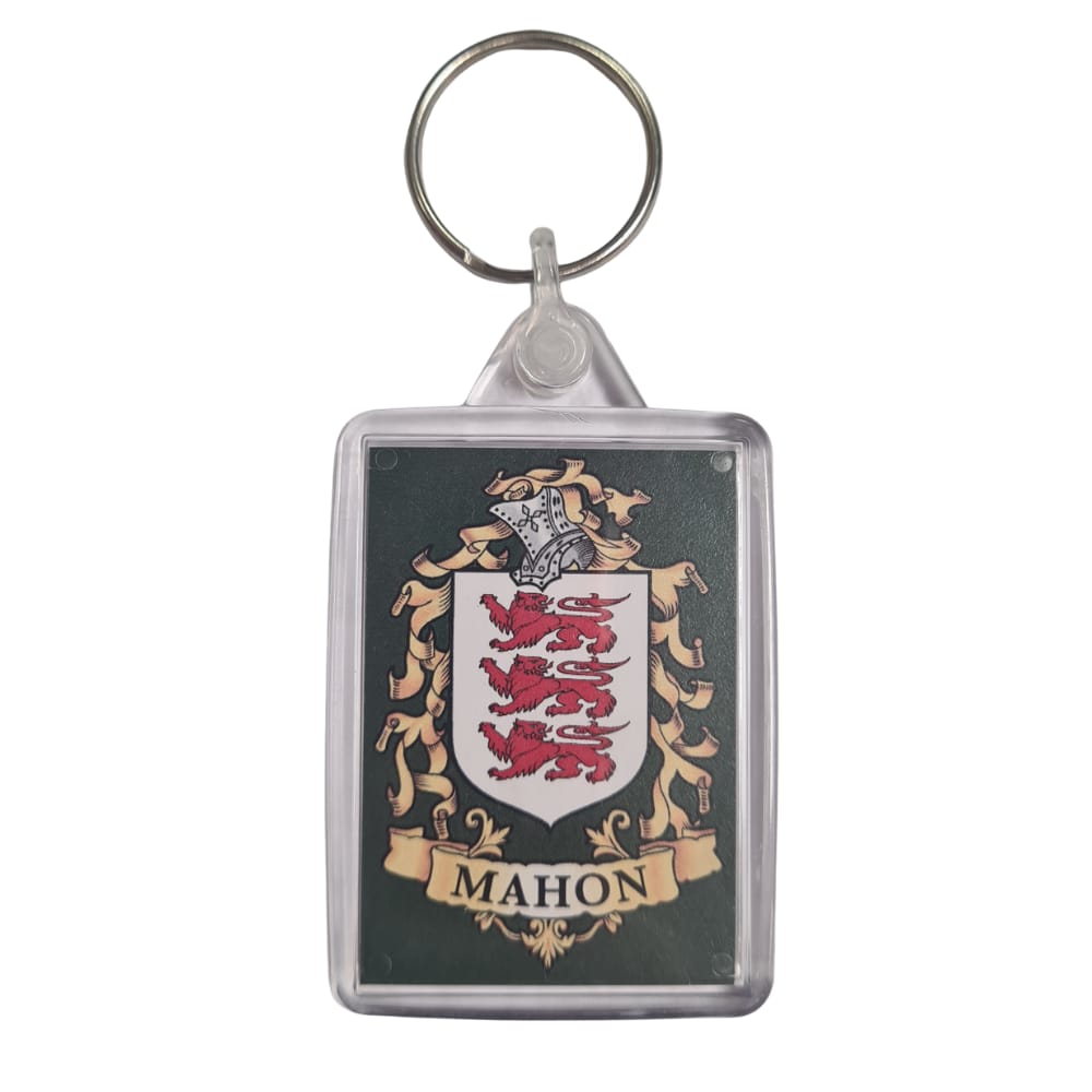 Mahon Surname Family Crest Keyring
