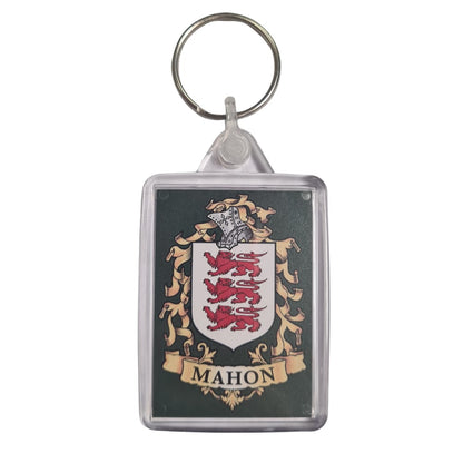 Mahon Surname Family Crest Keyring