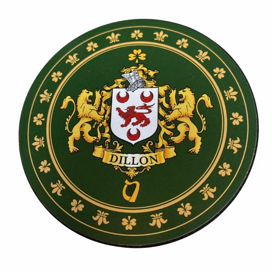 Dillon Family Surname Crest Coaster
