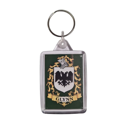 Glynn Surname Family Crest Keyring
