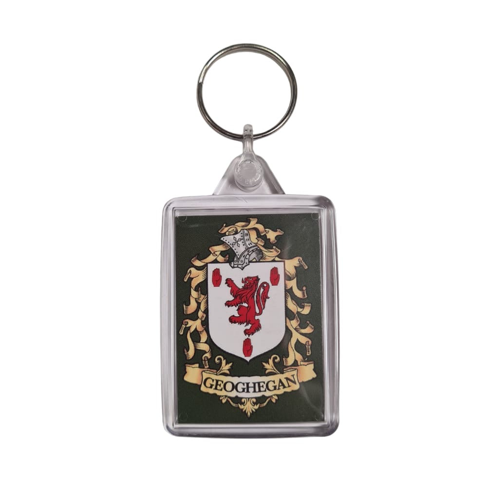 Geoghegan Surname Family Crest Keyring