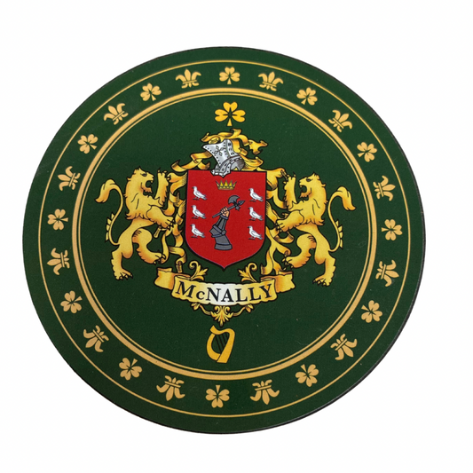 McNally Family Surname Crest Coaster