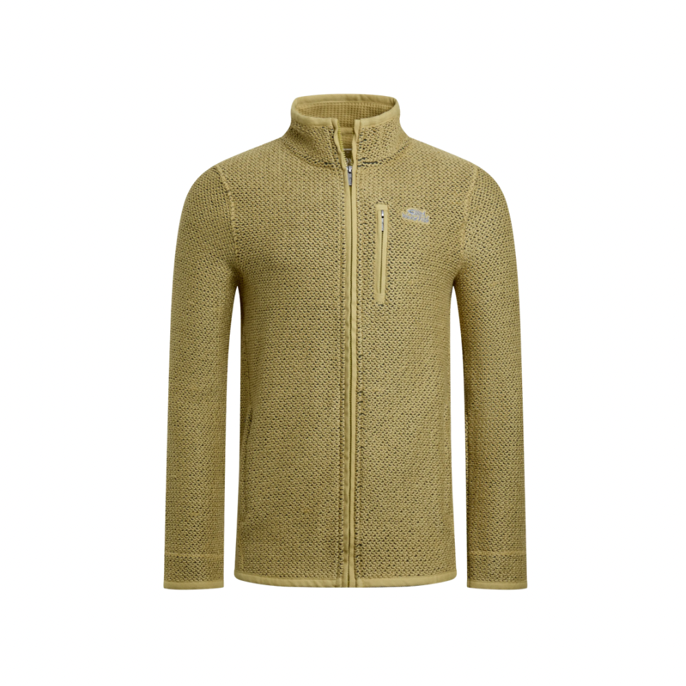 Weird Fish Mens Transom Full Zip Macaroni Sweatshirt Antique Moss