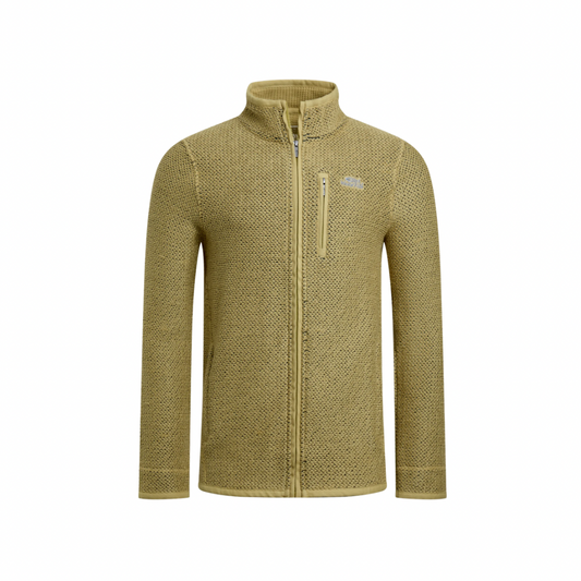 Weird Fish Mens Transom Full Zip Macaroni Sweatshirt Antique Moss