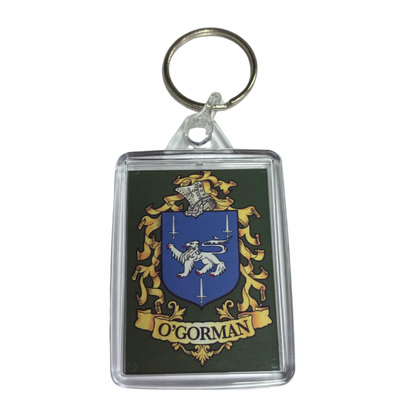 O'Gorman Surname Family Crest Keyring