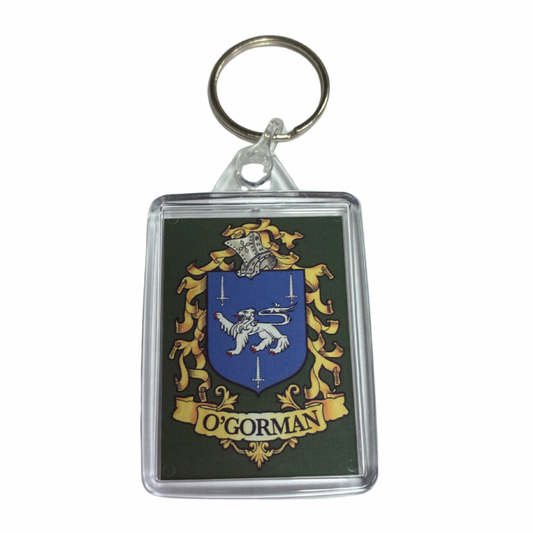 O'Gorman Surname Family Crest Keyring