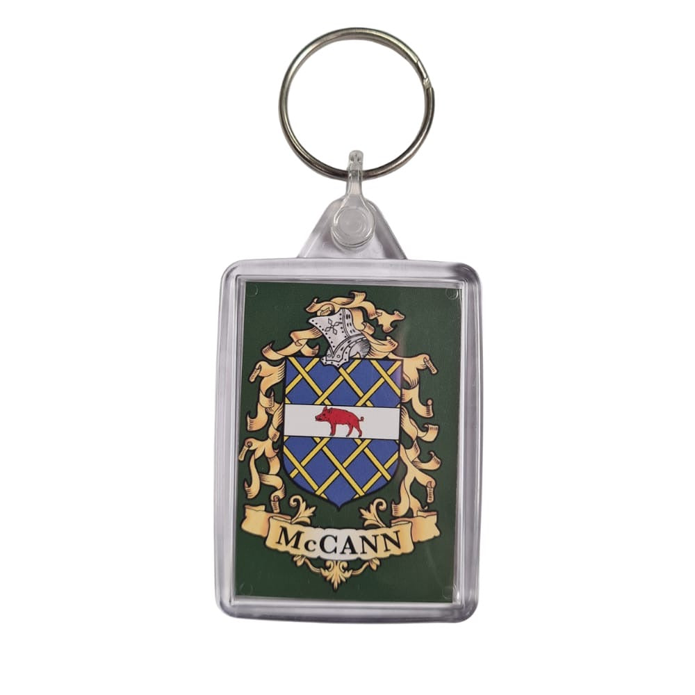 McCann Surname Family Crest Keyring