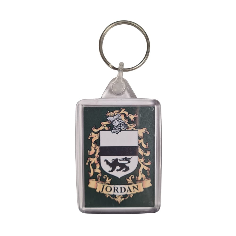 Jordan Surname Family Crest Keyring