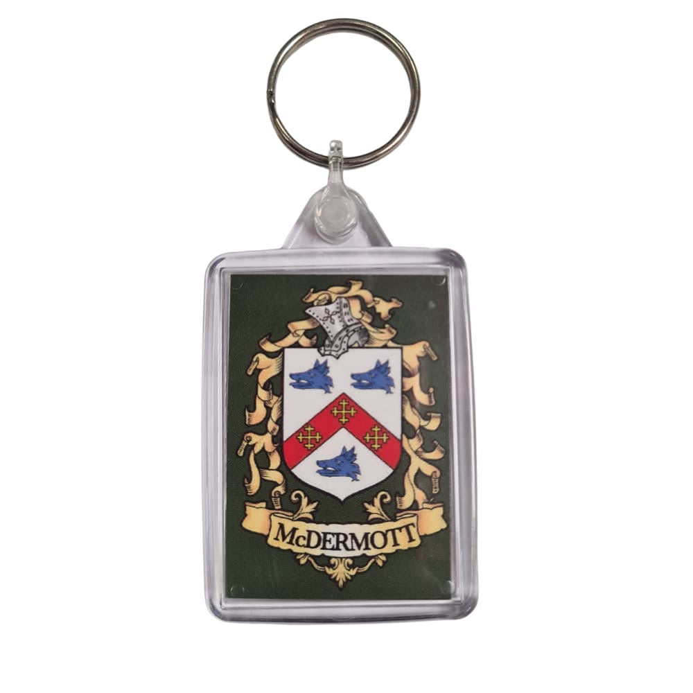 McDermott Surname Family Crest Keyring