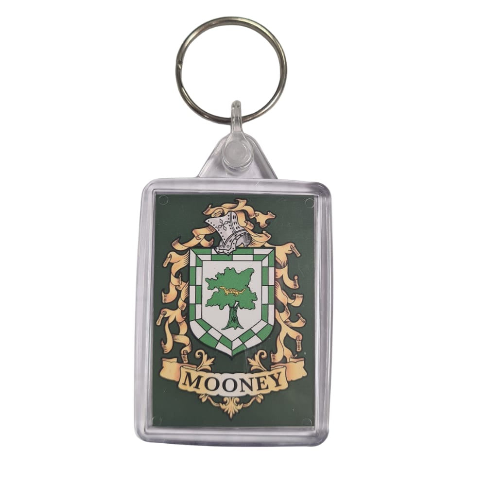 Mooney Surname Family Crest Keyring