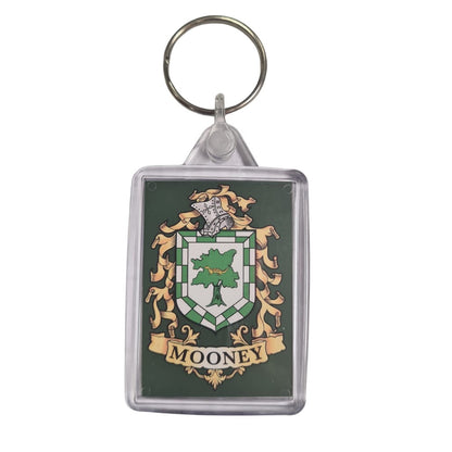 Mooney Surname Family Crest Keyring
