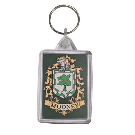 Mooney Surname Family Crest Keyring