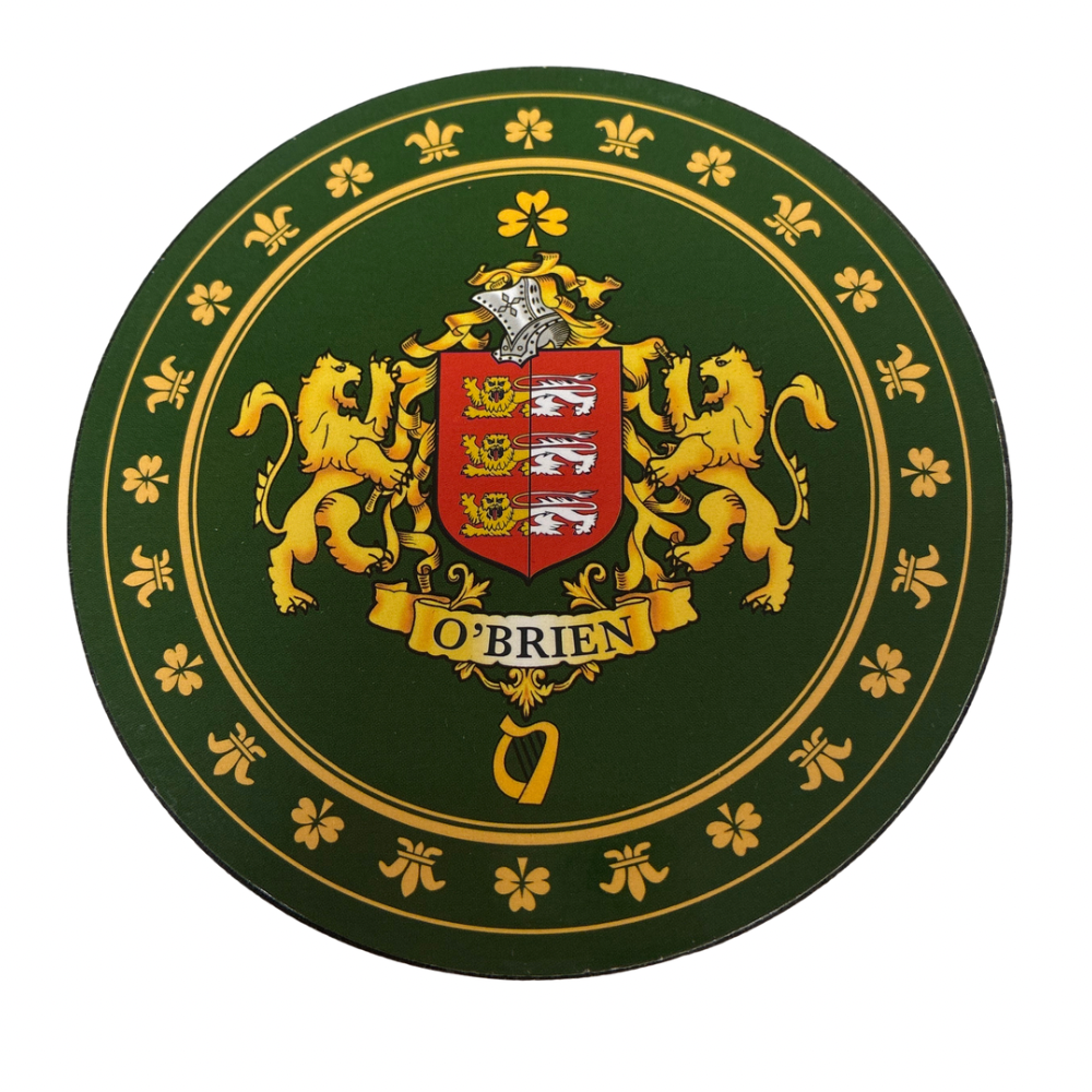 O'Brien Family Surname Crest Coaster