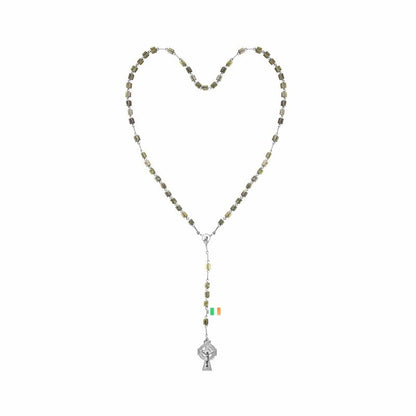 Connemara Marble Square Rosary Beads in Gift Box