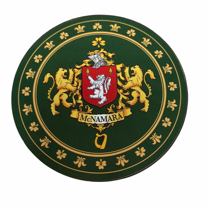 McNamara Family Surname Crest Coaster