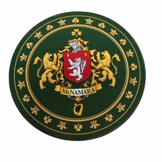 McNamara Family Surname Crest Coaster