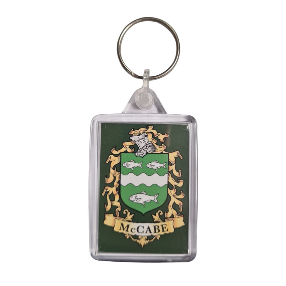 McCabe Surname Family Crest Keyring