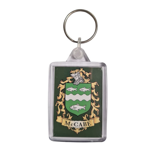 McCabe Surname Family Crest Keyring