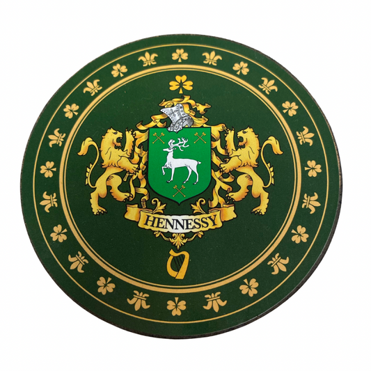 Hennessy Family Surname Crest Coaster