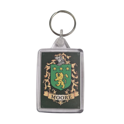 Moore Surname Family Crest Keyring