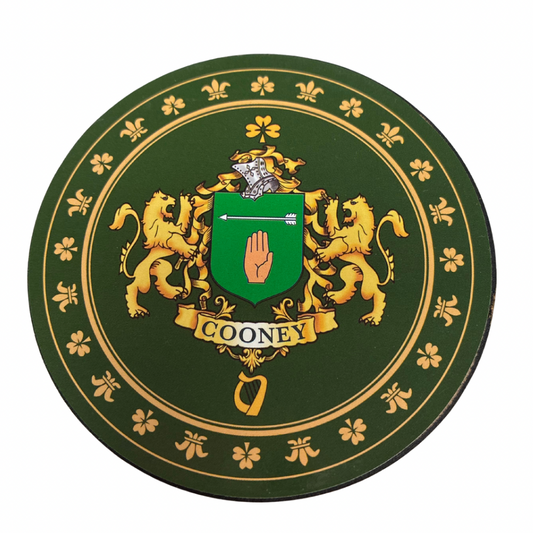 Cooney Family Surname Crest Coaster