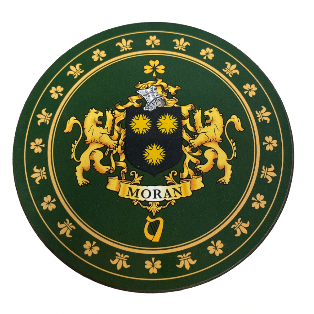 Moran Family Surname Crest Coaster