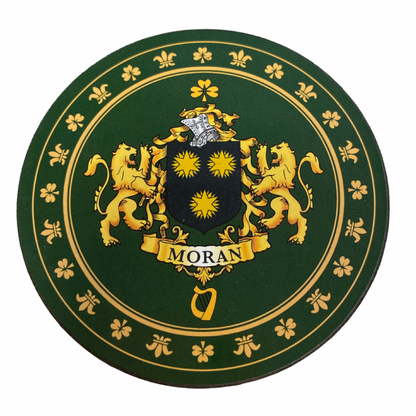 Moran Family Surname Crest Coaster