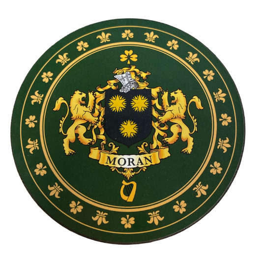 Moran Family Surname Crest Coaster