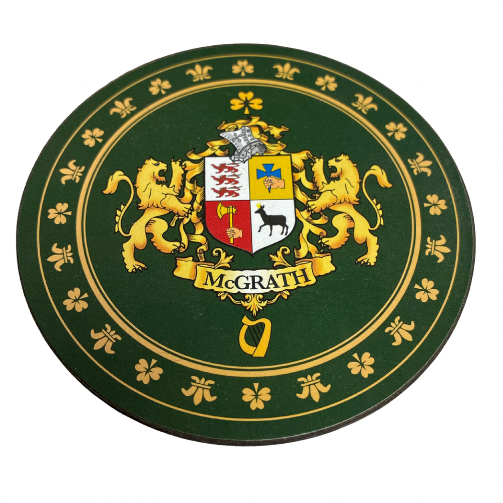 McGrath Family Surname Crest Coaster