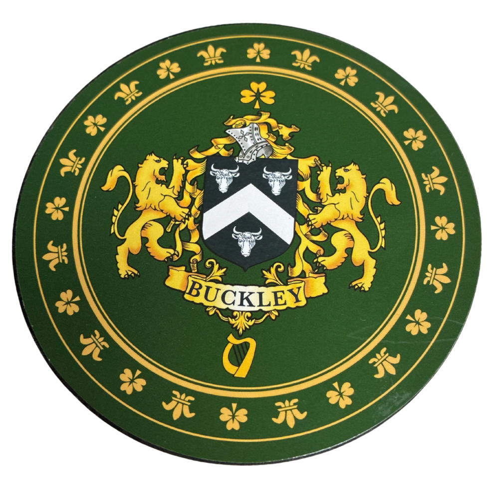 Buckley Family Surname Crest Coaster