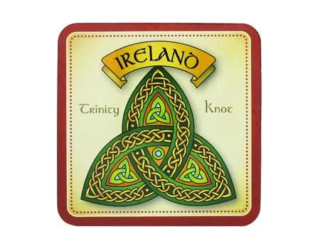 Clara Crafts Irish Trinity Knot Wood and Cork Ireland Coaster