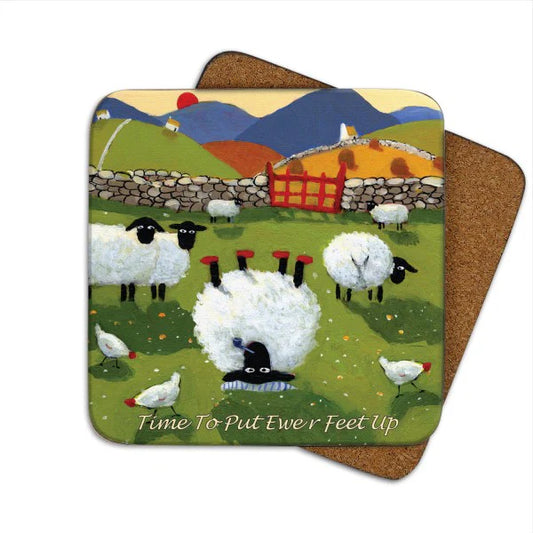 Thomas Joseph Irish Sheep Coaster Feet Up