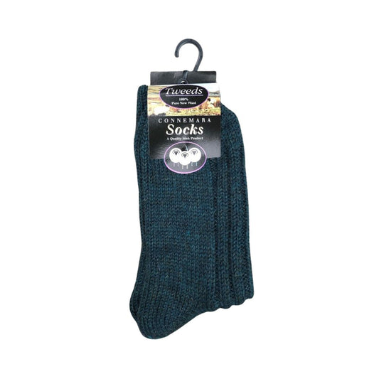 Connemara Merino Wool Blue Unisex Socks