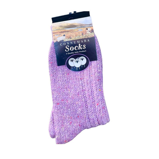 Connemara Merino Wool Purple Tweed Socks