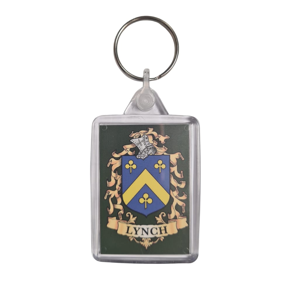 Lynch Surname Family Crest Keyring